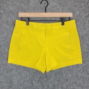 Theory Shorts Womens 8 Yellow Noalda Bistretch Pocketed Tailored Summer USA